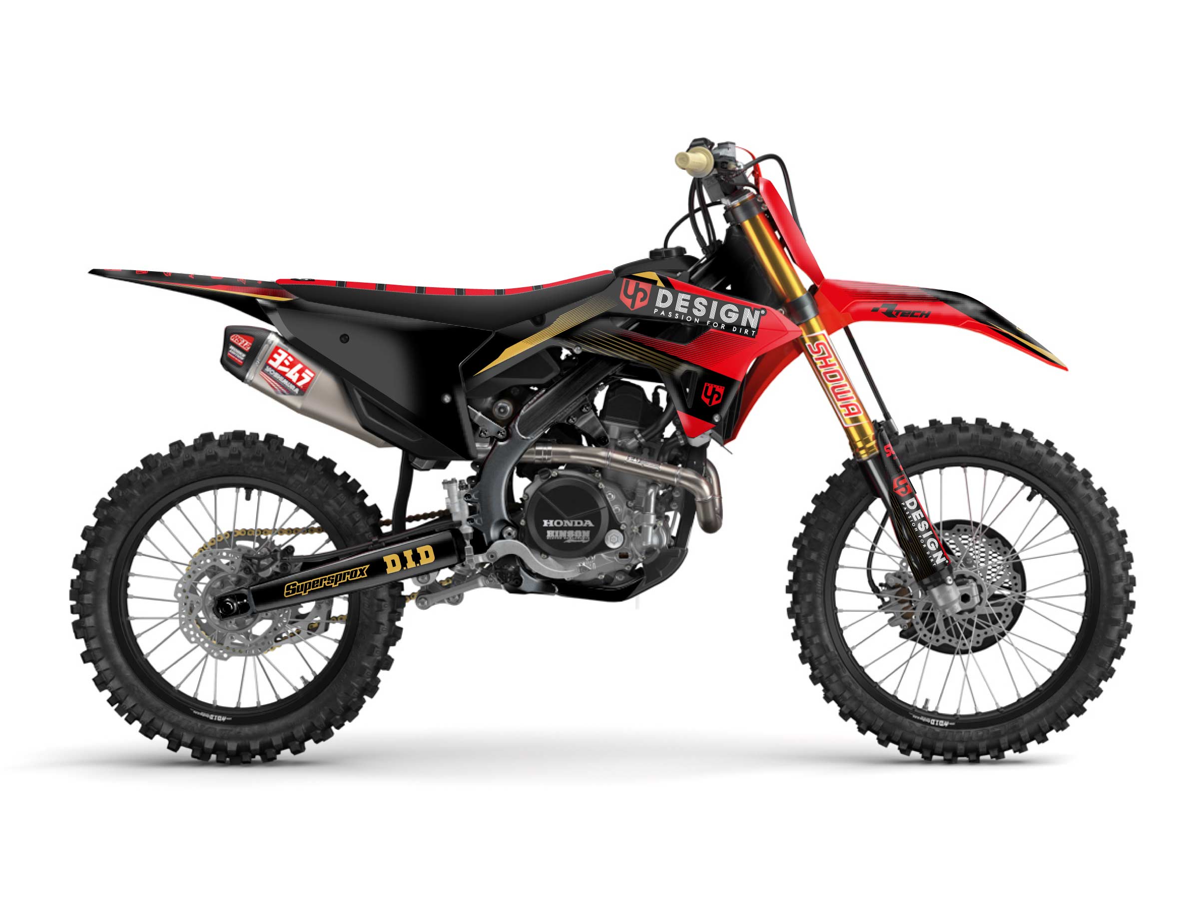 Kit Déco UP SPIKE HONDA CRF 450 R (2019-2020) Noir-Rouge