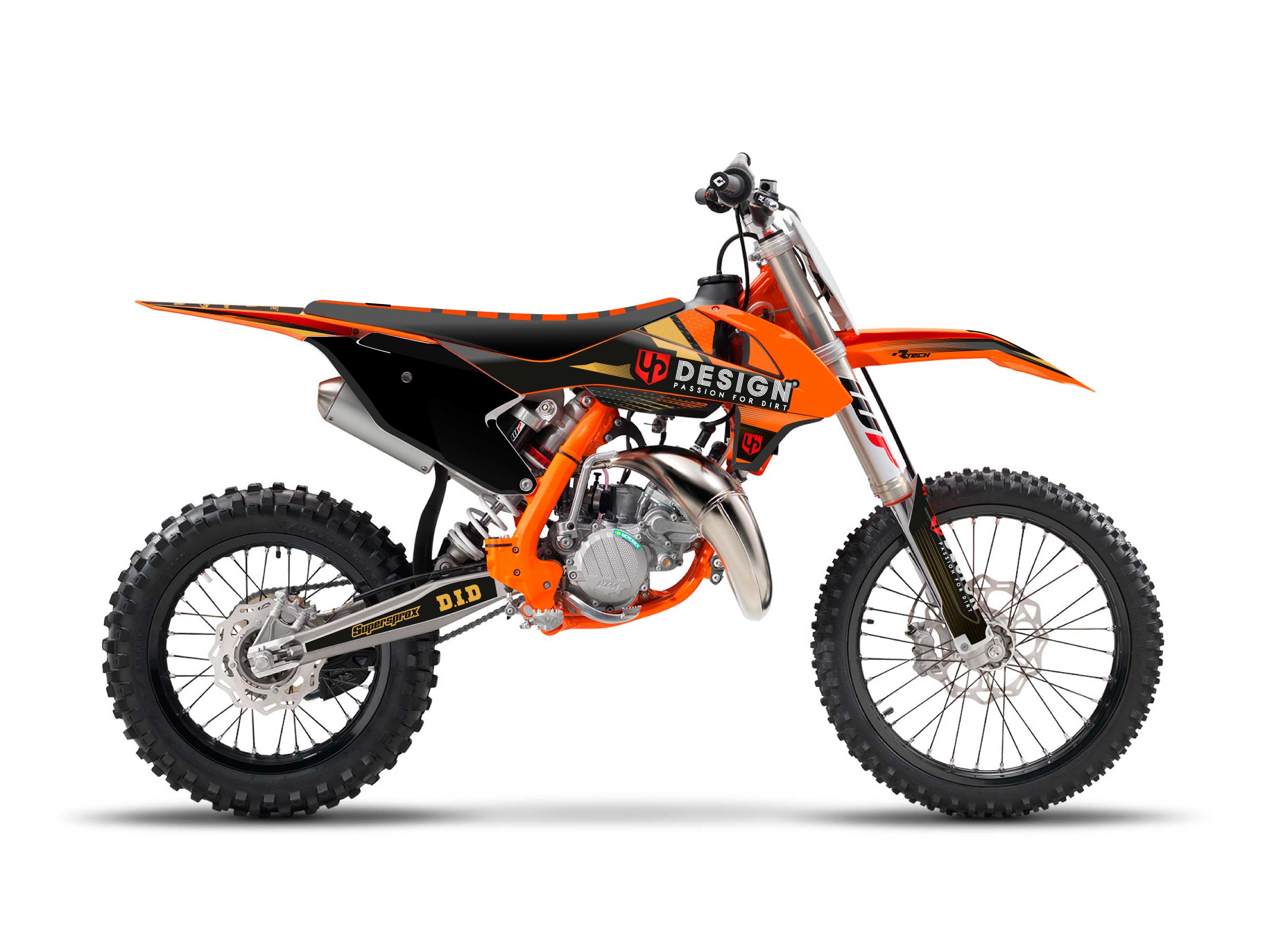 Kit Déco UP SPIKE KTM SX 85 (2015-2017) Noir-Orange