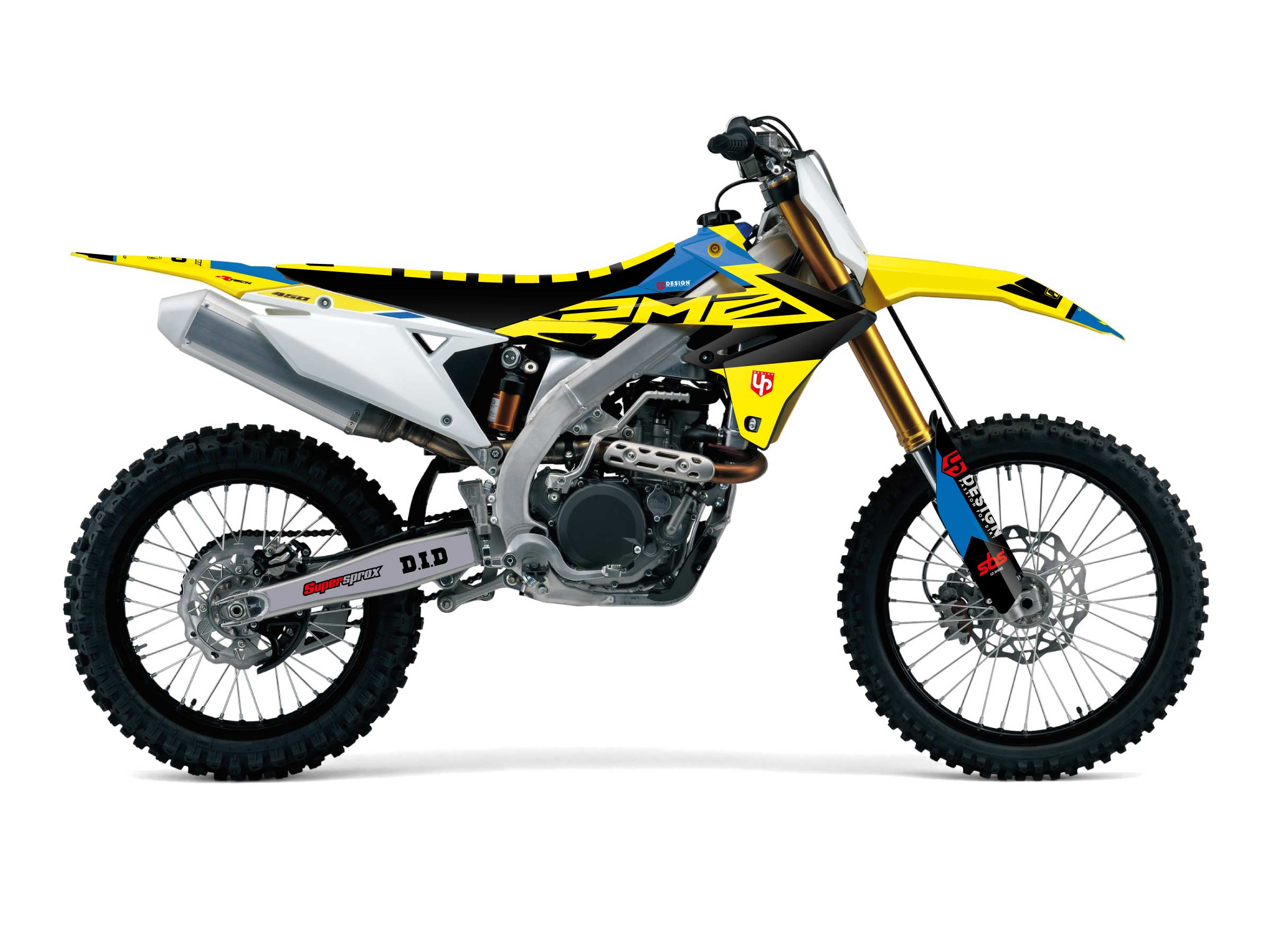 Kit Déco UP ROUND SUZUKI RMZ 450 (2008-2017) Jaune