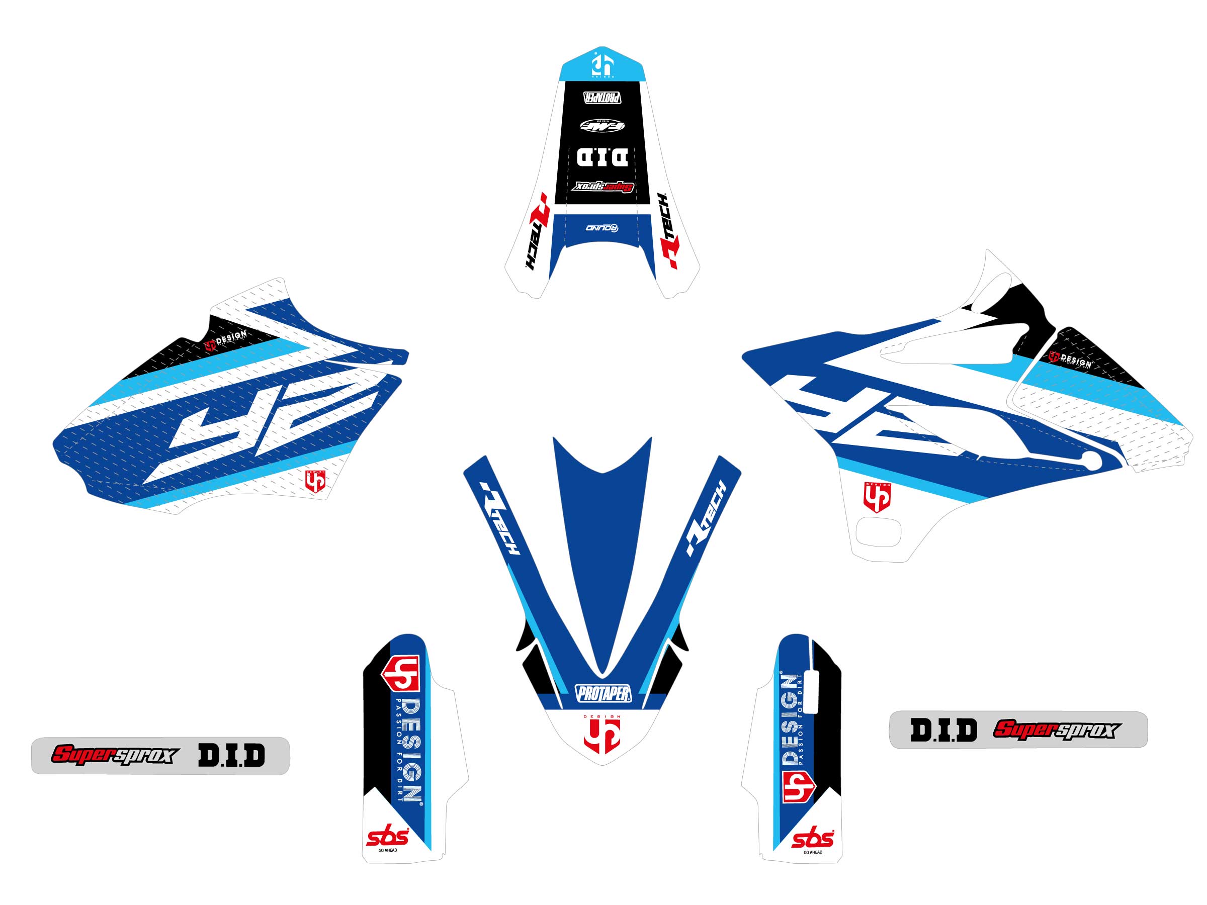 Kit Déco UP ROUND YAMAHA YZ 85 (2022) Bleu