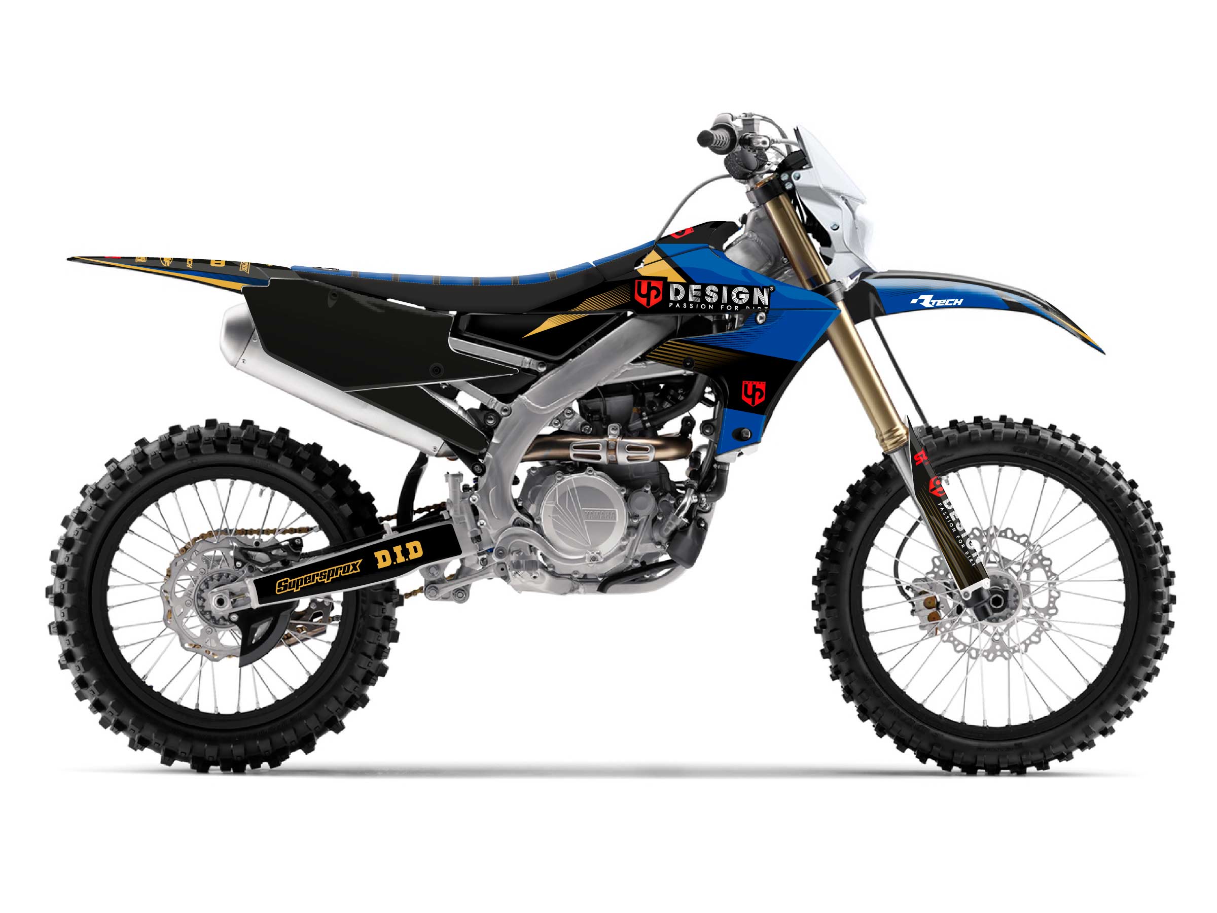 Kit Déco UP SPIKE YAMAHA WR 250 F (2007-2013) Noir-Bleu