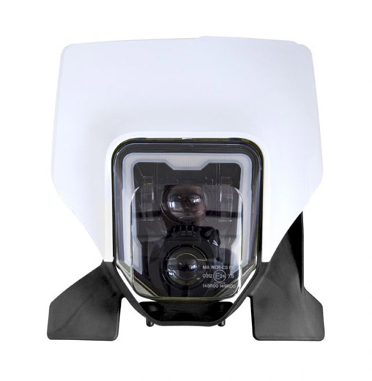 Plaque Phare + led Blanc/Noir